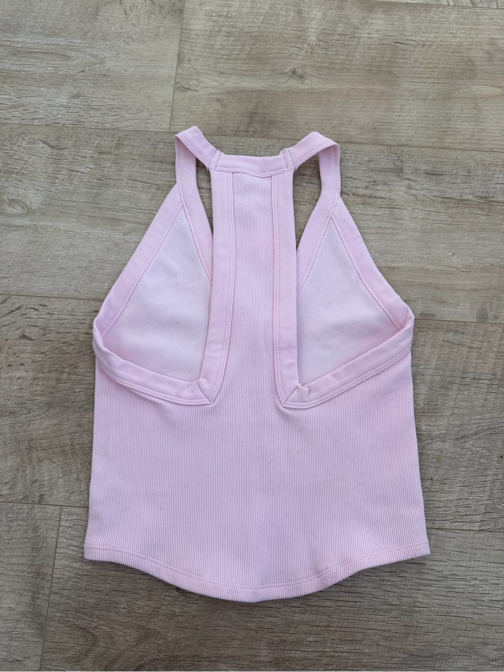 Free People Pink Ribbed Racerback Tank Top - Picture 3 of 4